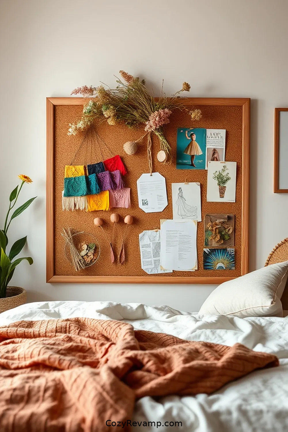 25 Ways to Incorporate Cork Material in Your Bohemian Bedroom 3 Cork Bulletin Board for Inspiration for 25 Ways to Incorporate Cork Material in Your Bohemian Bedroom