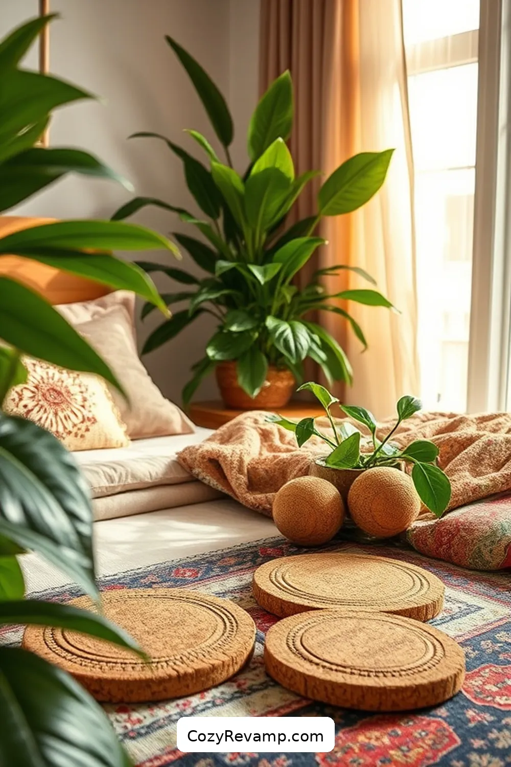 25 Ways to Incorporate Cork Material in Your Bohemian Bedroom 4 Cork Coasters for Natural Accents for 25 Ways to Incorporate Cork Material in Your Bohemian Bedroom