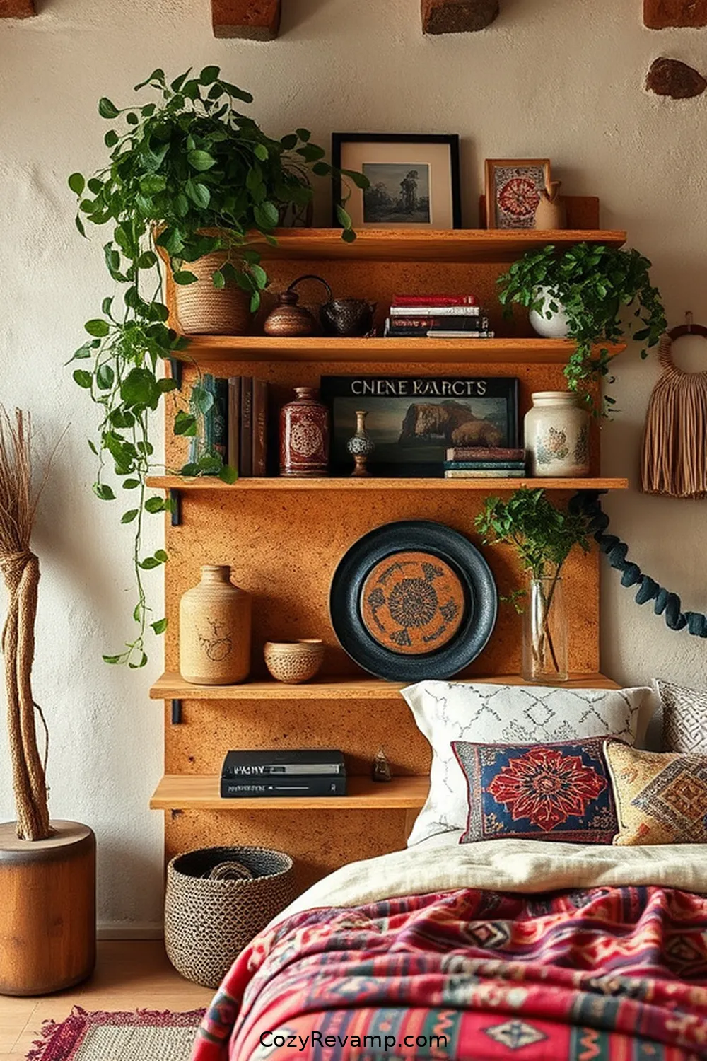 25 Ways to Incorporate Cork Material in Your Bohemian Bedroom 5 Cork Shelves for Eco-Friendly Storage for 25 Ways to Incorporate Cork Material in Your Bohemian Bedroom