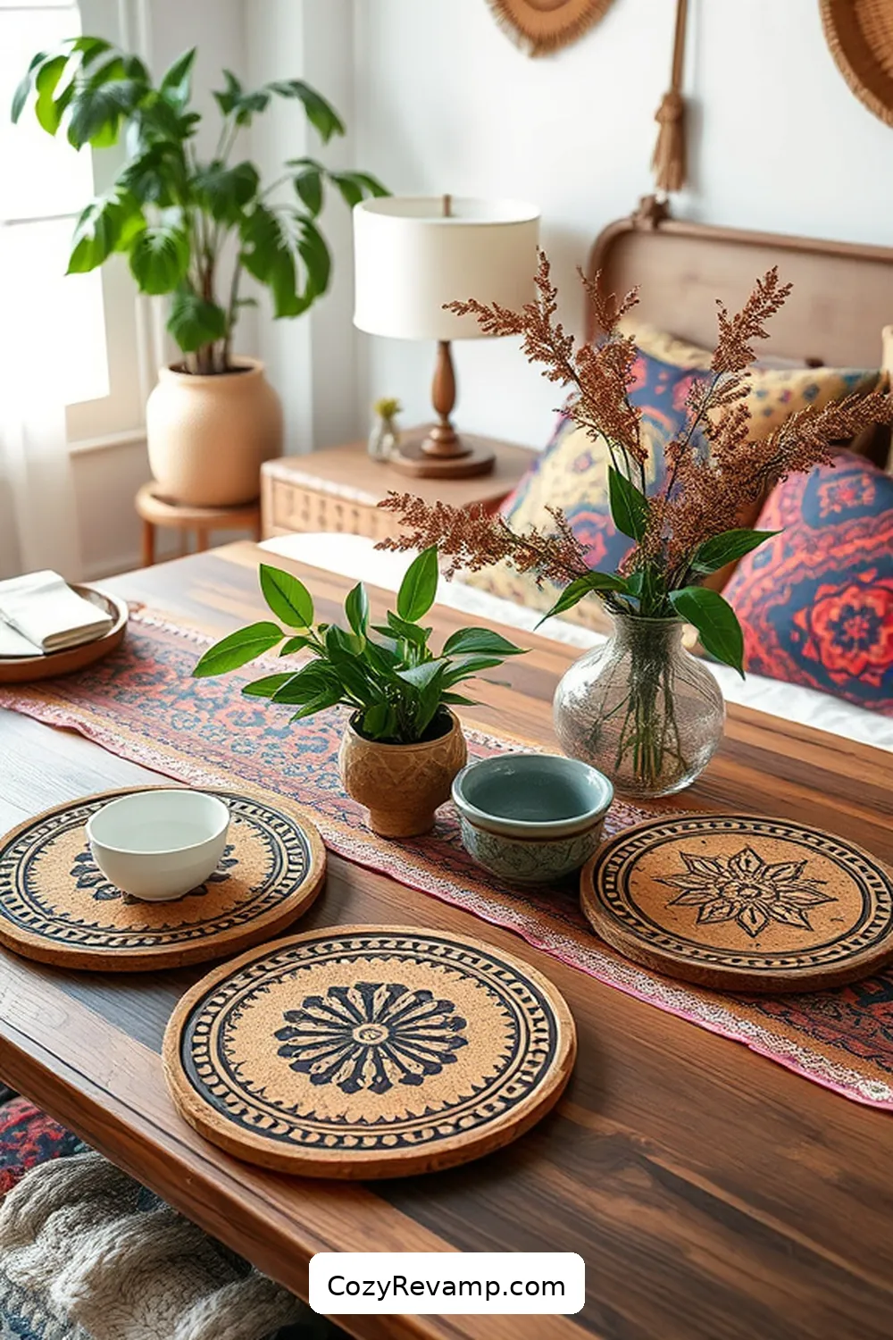 25 Ways to Incorporate Cork Material in Your Bohemian Bedroom 16 Cork Trivets for Functional Decor for 25 Ways to Incorporate Cork Material in Your Bohemian Bedroom