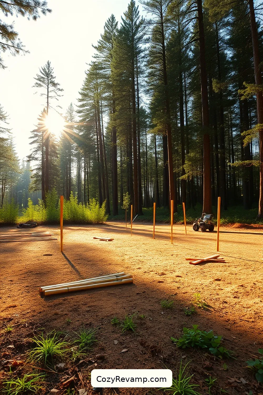 Build a Rustic Garage With Bamboo Materials 7 Preparing the Site for Your Garage for Build a Rustic Garage With Bamboo Materials
