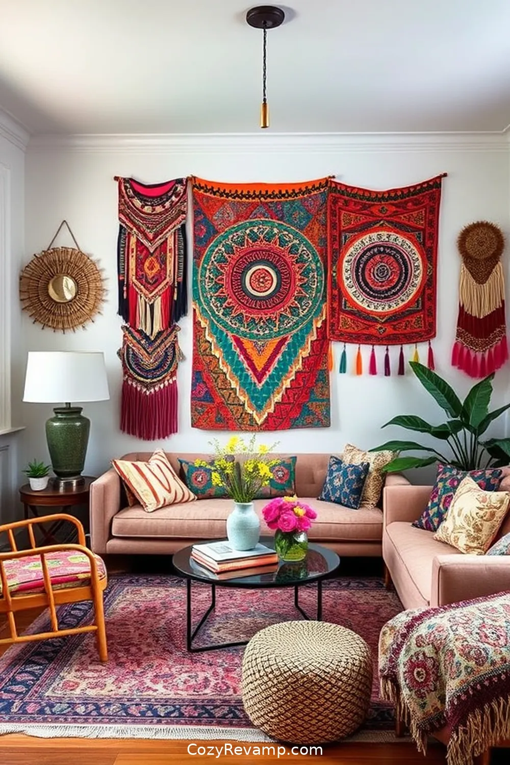 Crafting a Bohemian Living Room With Upcycled Fabric Material 12 Personalizing Your Space With Fabric Art for Crafting a Bohemian Living Room With Upcycled Fabric Material