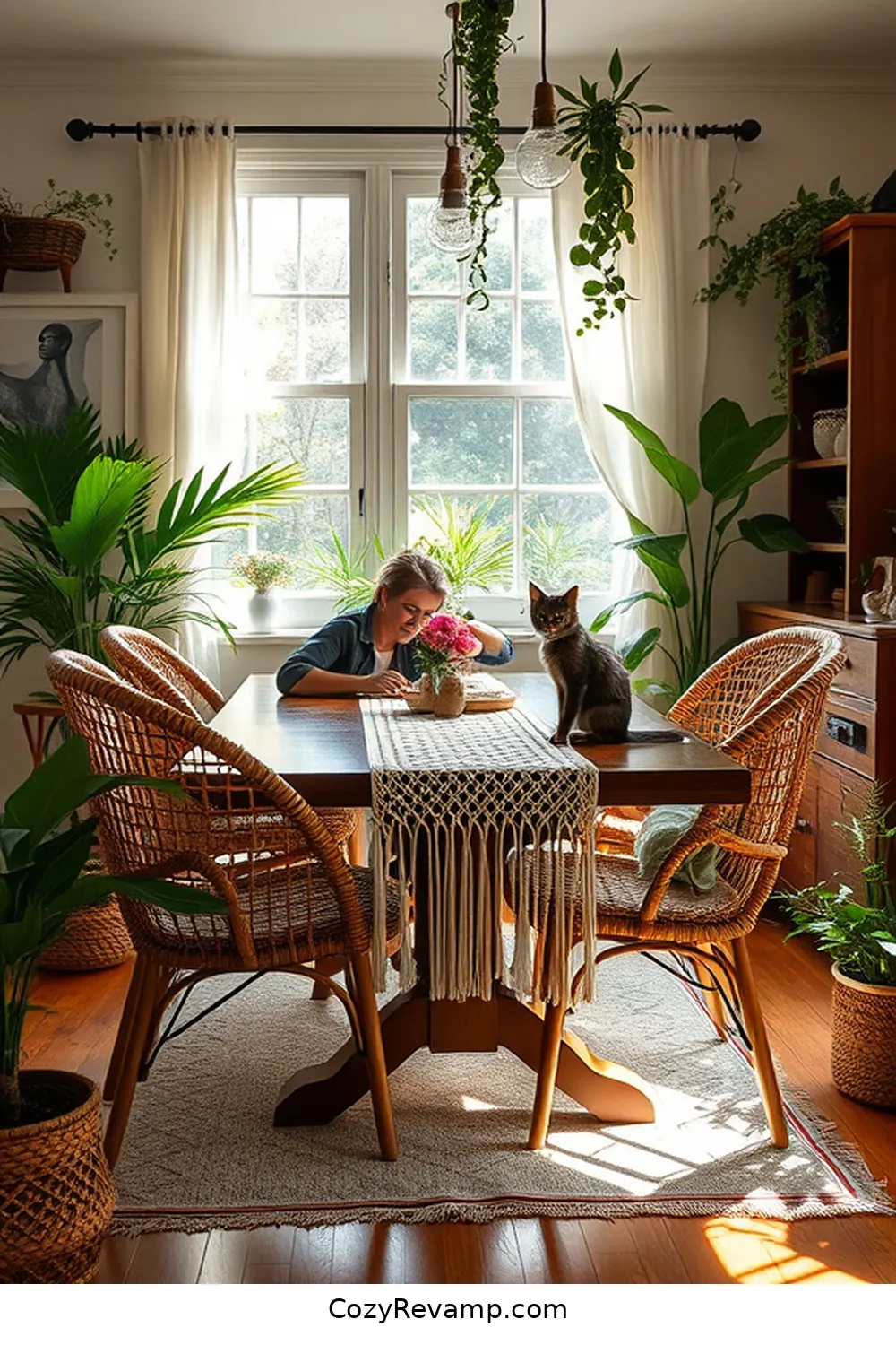 Maintaining a Cohesive Look for Create a Bohemian Dining Room With Natural Fibers