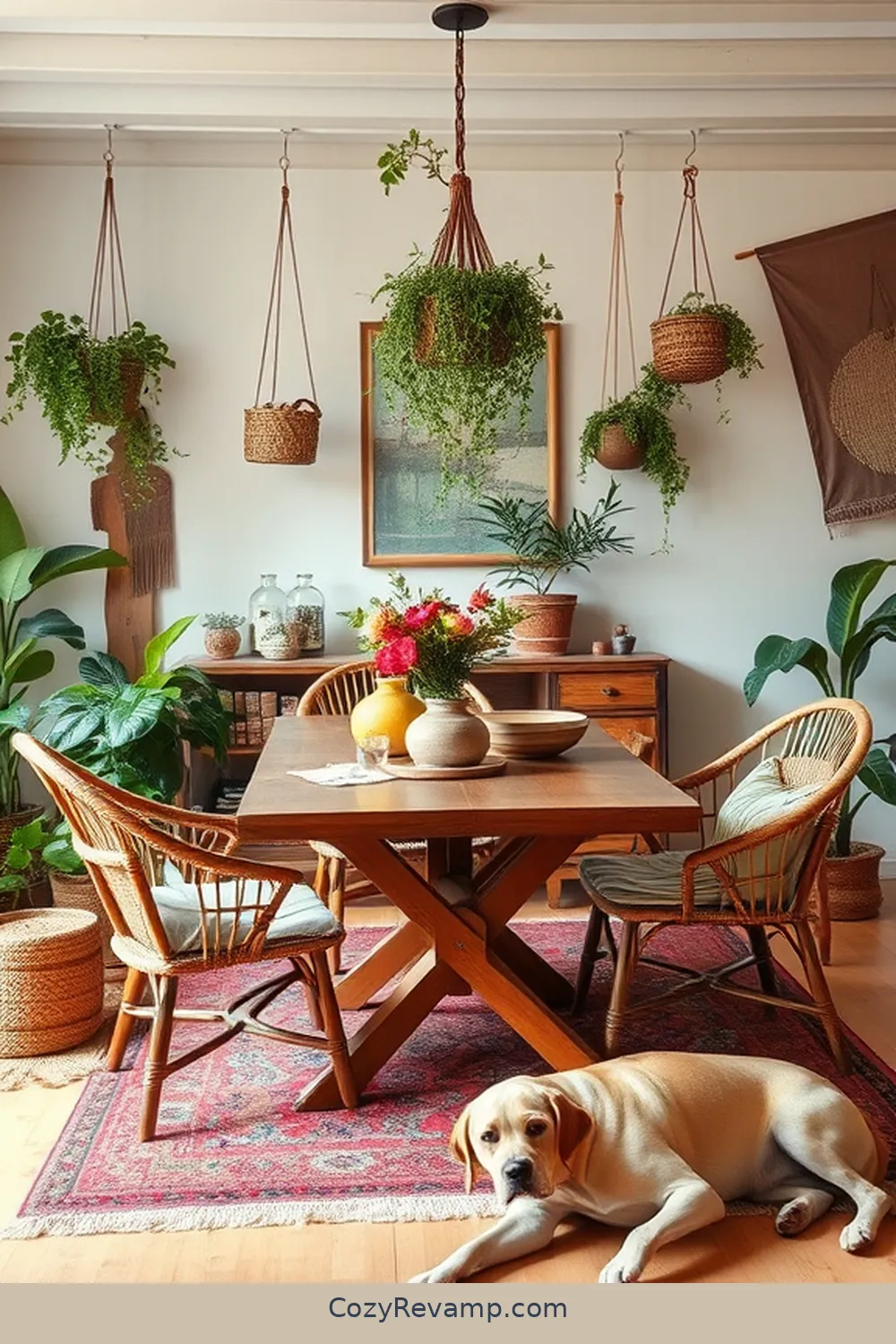 Personalizing With Decor for Create a Bohemian Dining Room With Natural Fibers