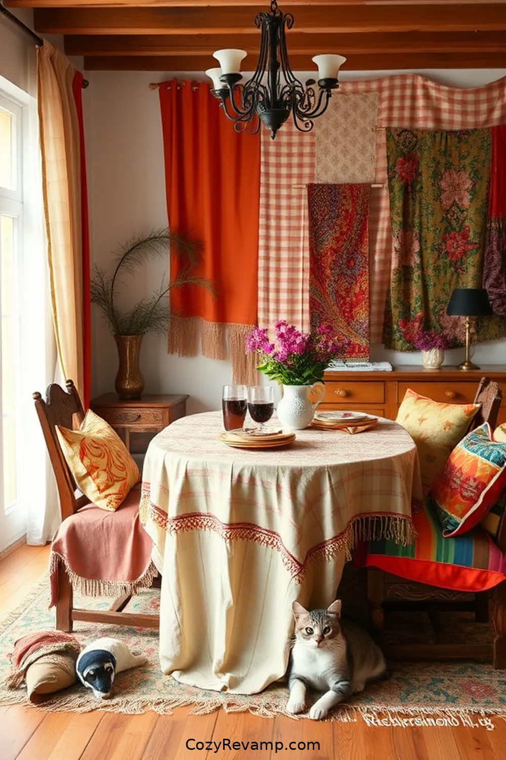 Create a Bohemian Dining Room With Upcycled Fabrics 2 Choosing the Right Upcycled Fabrics for Create a Bohemian Dining Room With Upcycled Fabrics