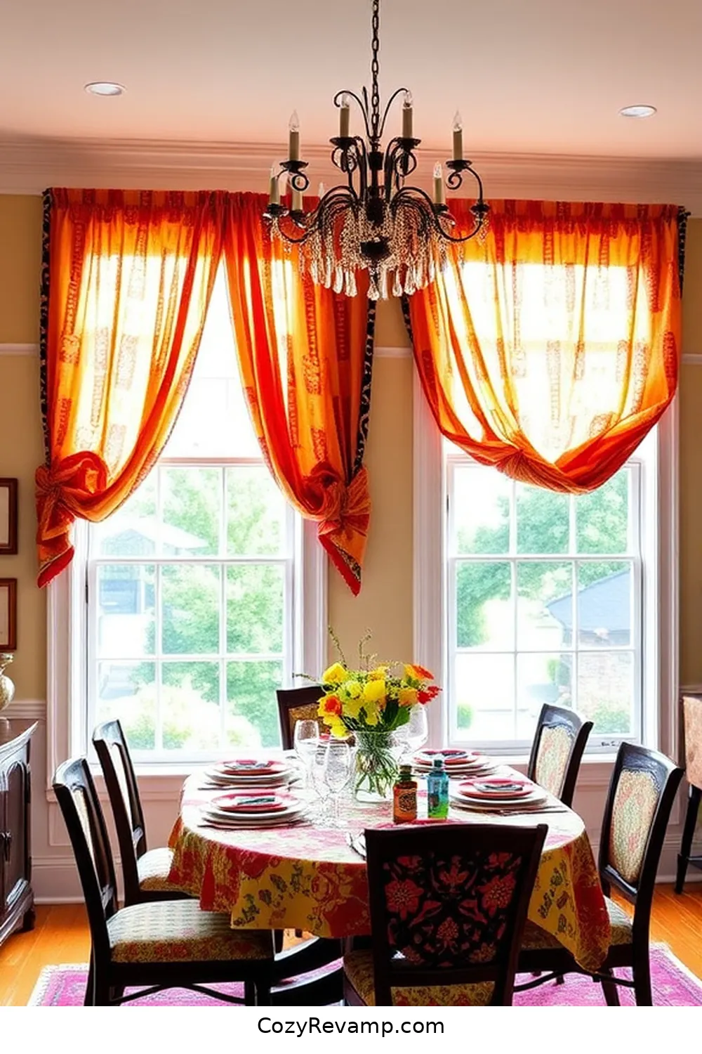 Create a Bohemian Dining Room With Upcycled Fabrics 8 Designing Unique Window Treatments for Create a Bohemian Dining Room With Upcycled Fabrics