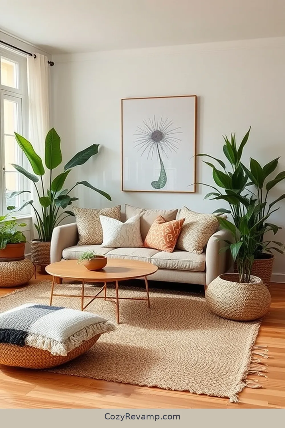 Maintaining a Balanced Look for Create a Bohemian Living Room With Natural Fiber Materials