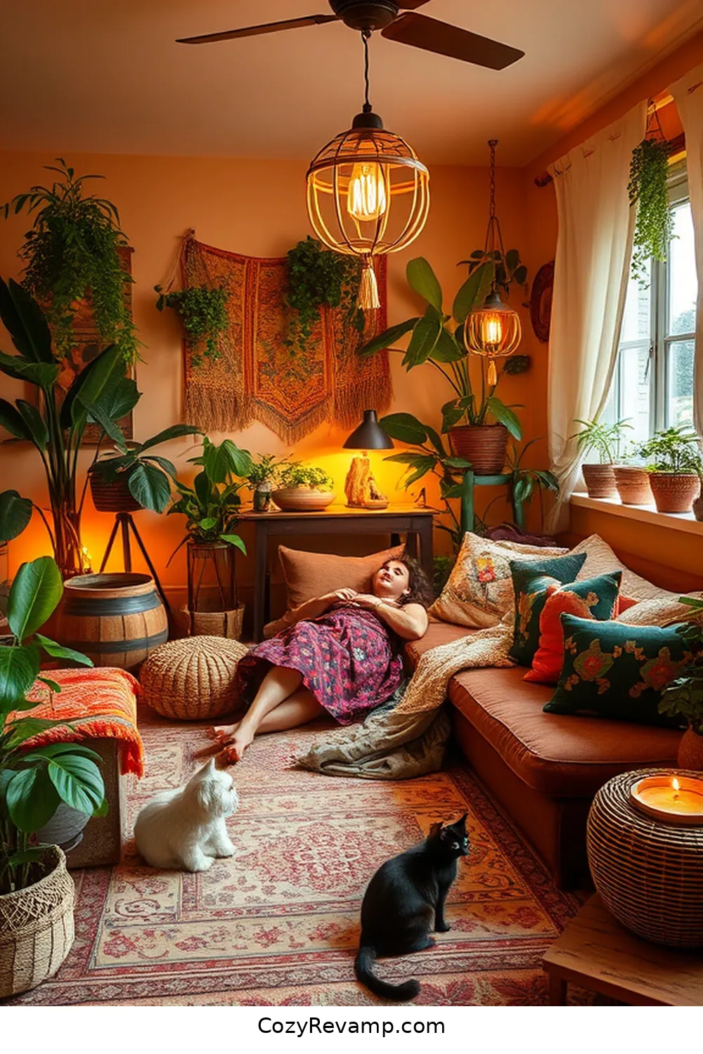 Create a Bohemian Living Room With Solar-Powered Lights 5 Color Palettes for a Bohemian Vibe for Create a Bohemian Living Room With Solar-Powered Lights