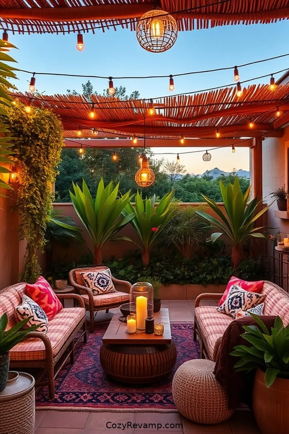 Create a Bohemian Outdoor Patio With Bamboo Material 10 Adding Lighting With Bamboo Elements for Create a Bohemian Outdoor Patio With Bamboo Material