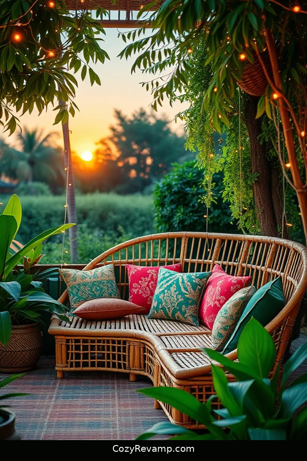 Create a Bohemian Outdoor Patio With Bamboo Material 8 Creating a Cozy Bamboo Seating Area for Create a Bohemian Outdoor Patio With Bamboo Material