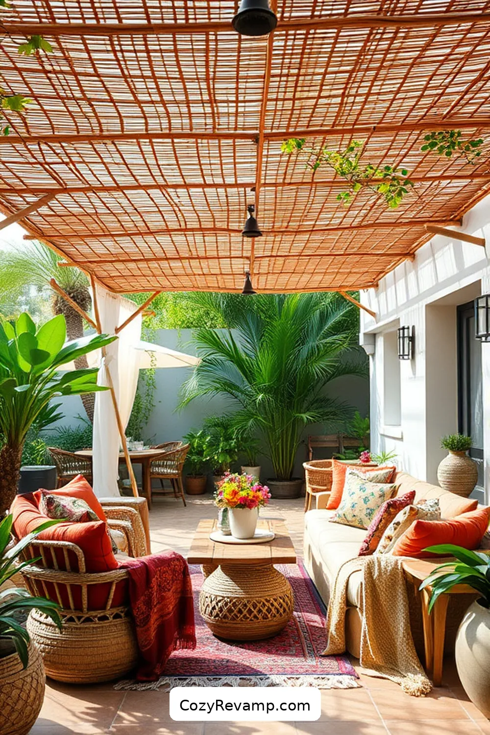 Create a Bohemian Outdoor Patio With Bamboo Material 6 Incorporating Bamboo Structures and Shade for Create a Bohemian Outdoor Patio With Bamboo Material