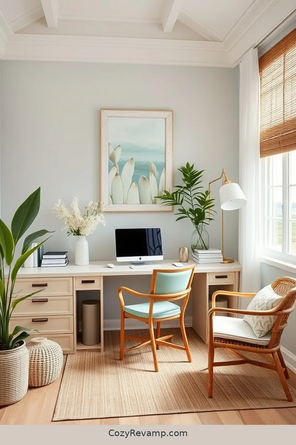 Create a Coastal Home Office With Bamboo Materials 11 Color Palettes That Complement Bamboo for Create a Coastal Home Office With Bamboo Materials