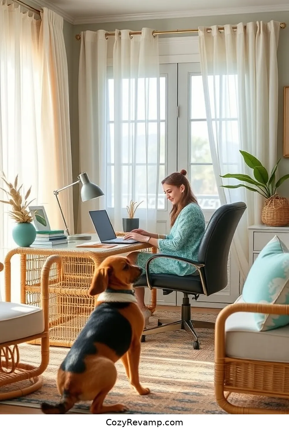 Create a Coastal Home Office With Bamboo Materials 12 Creating a Coastal Color Scheme for Create a Coastal Home Office With Bamboo Materials