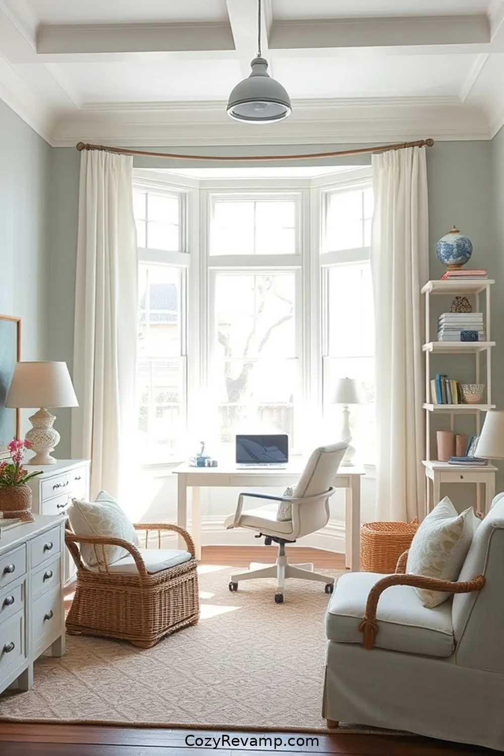 Choosing the Right Color Palette for Create a Coastal Home Office With Upcycled Fabric Materials