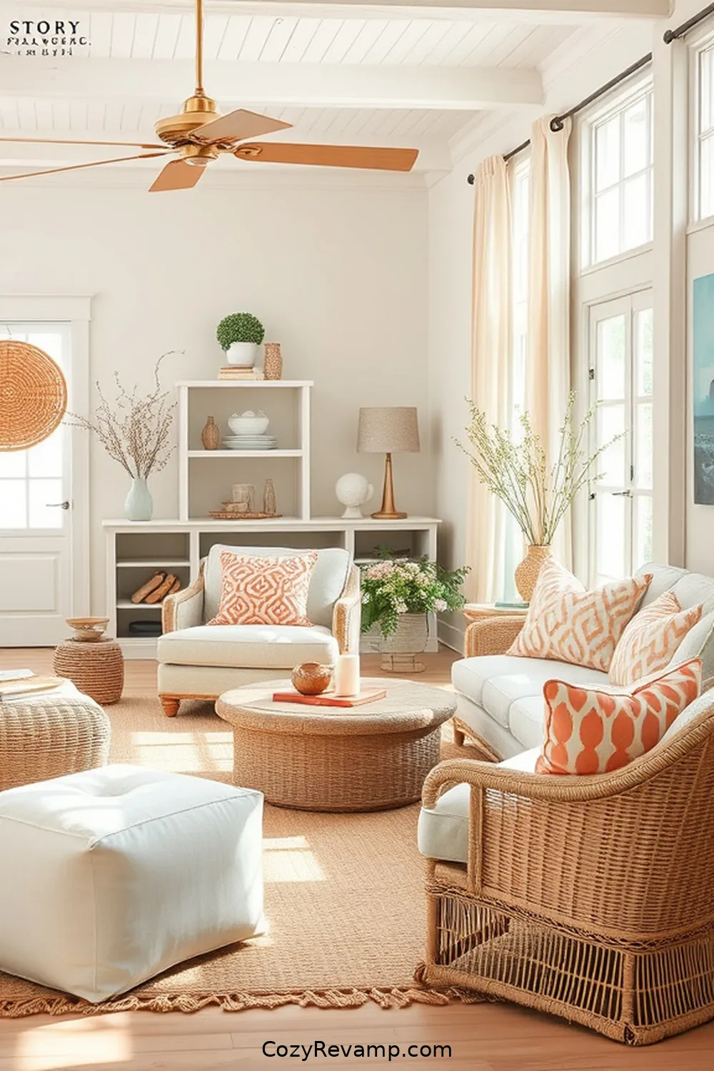 Create a Coastal Living Room With Upcycled Fabric Materials 2 Choosing the Right Fabrics for Coastal Decor for Create a Coastal Living Room With Upcycled Fabric Materials