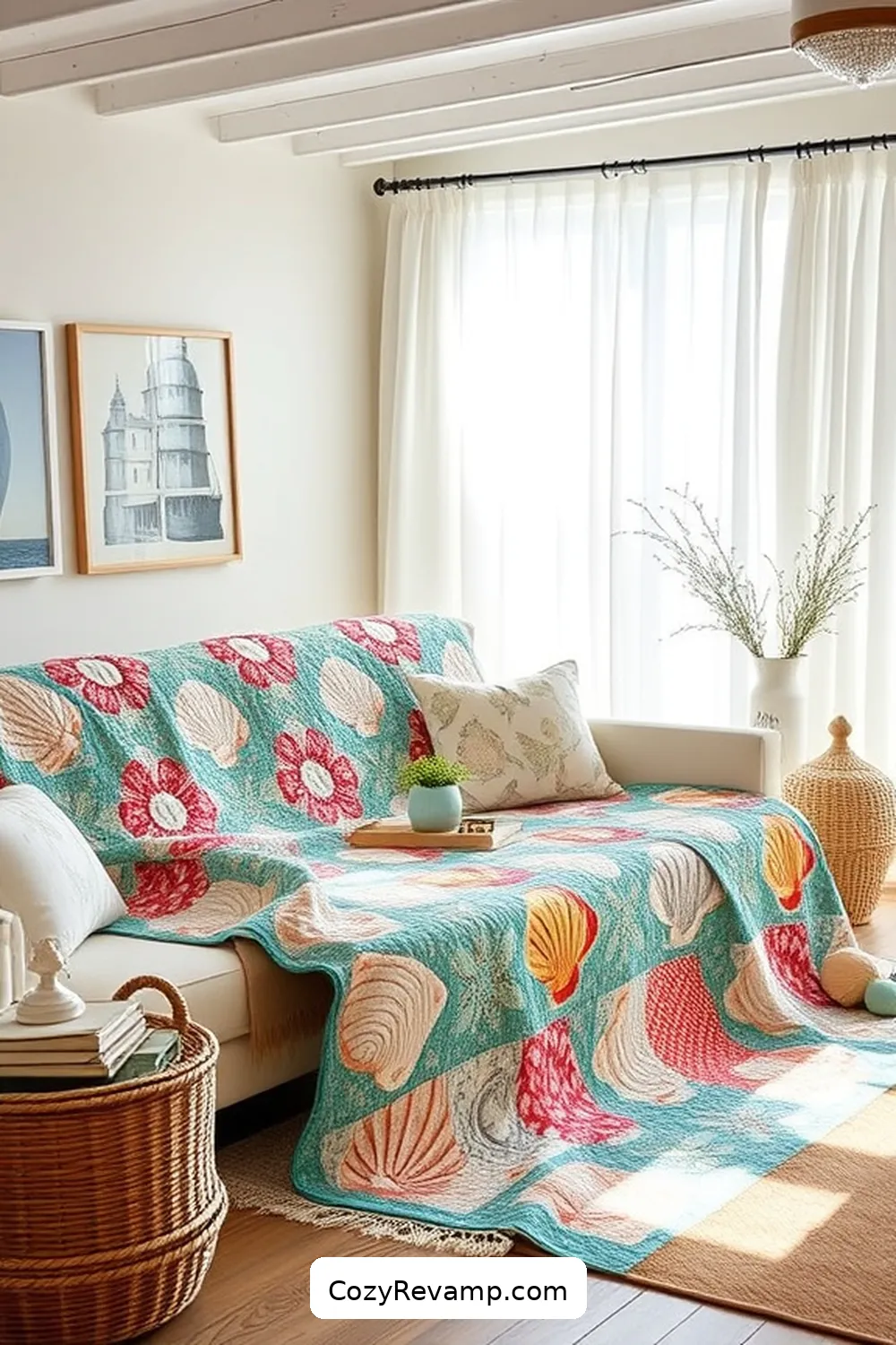 Create a Coastal Living Room With Upcycled Fabric Materials 8 Making Beach-Inspired Quilts From Upcycled Materials for Create a Coastal Living Room With Upcycled Fabric Materials