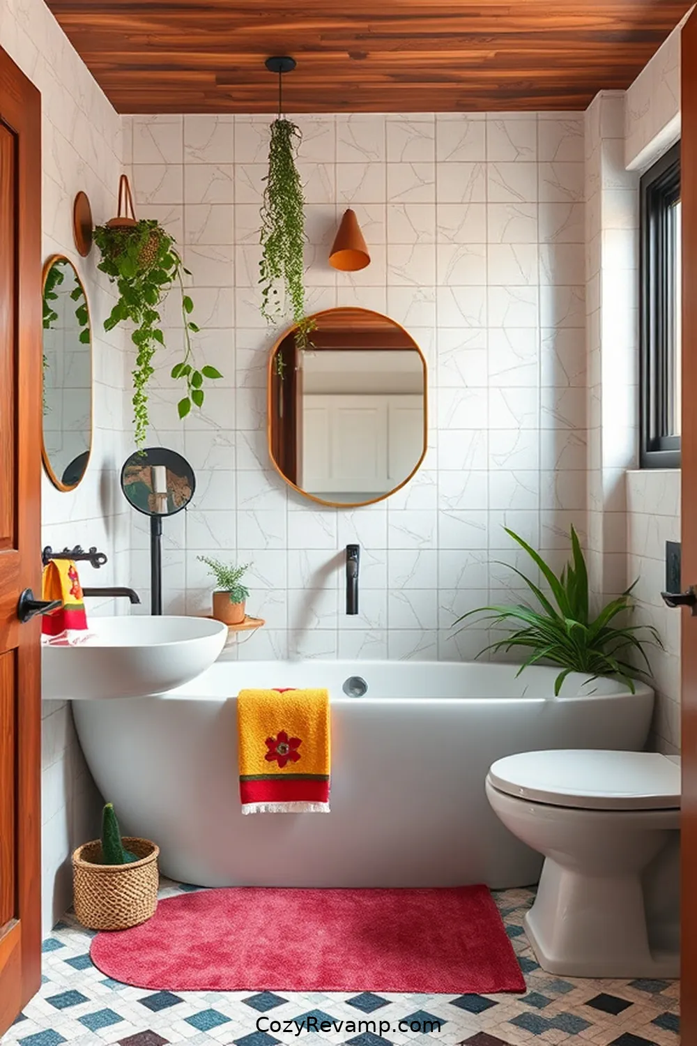 Repurposing Old Towels Into Decorative Accents for Create a Mid-Century Modern Bathroom With Upcycled Fabric