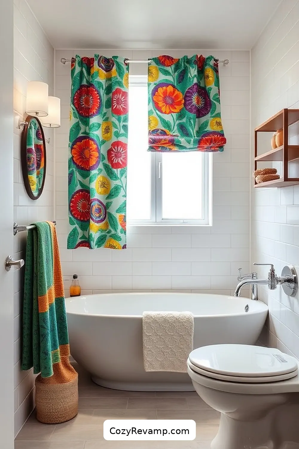 Tips for Mixing Patterns and Textures in Your Bathroom Design for Create a Mid-Century Modern Bathroom With Upcycled Fabric