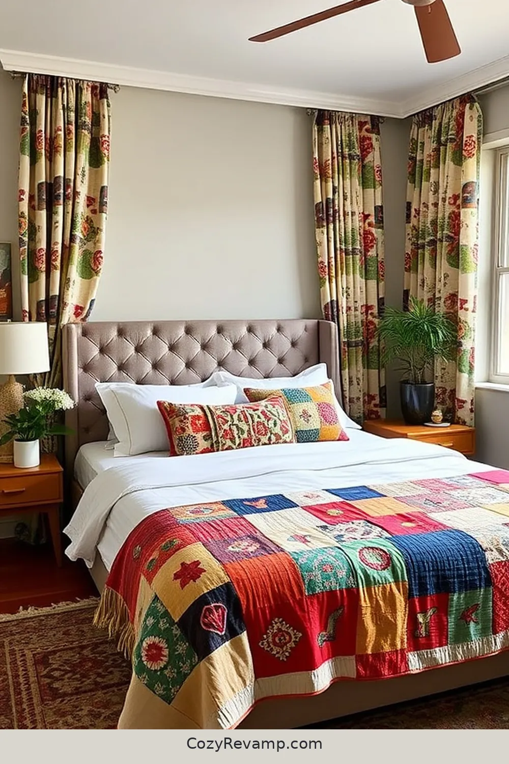 Create a Mid-Century Modern Bedroom With Upcycled Fabric 3 DIY Projects to Transform Your Bedroom for Create a Mid-Century Modern Bedroom With Upcycled Fabric