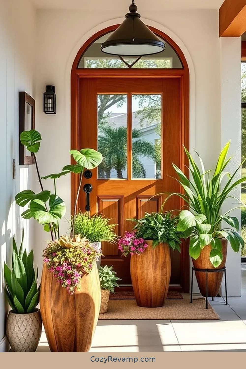 Add Greenery With Planters Made From Reclaimed Items for Create a Mid-Century Modern Entryway With Reclaimed Materials
