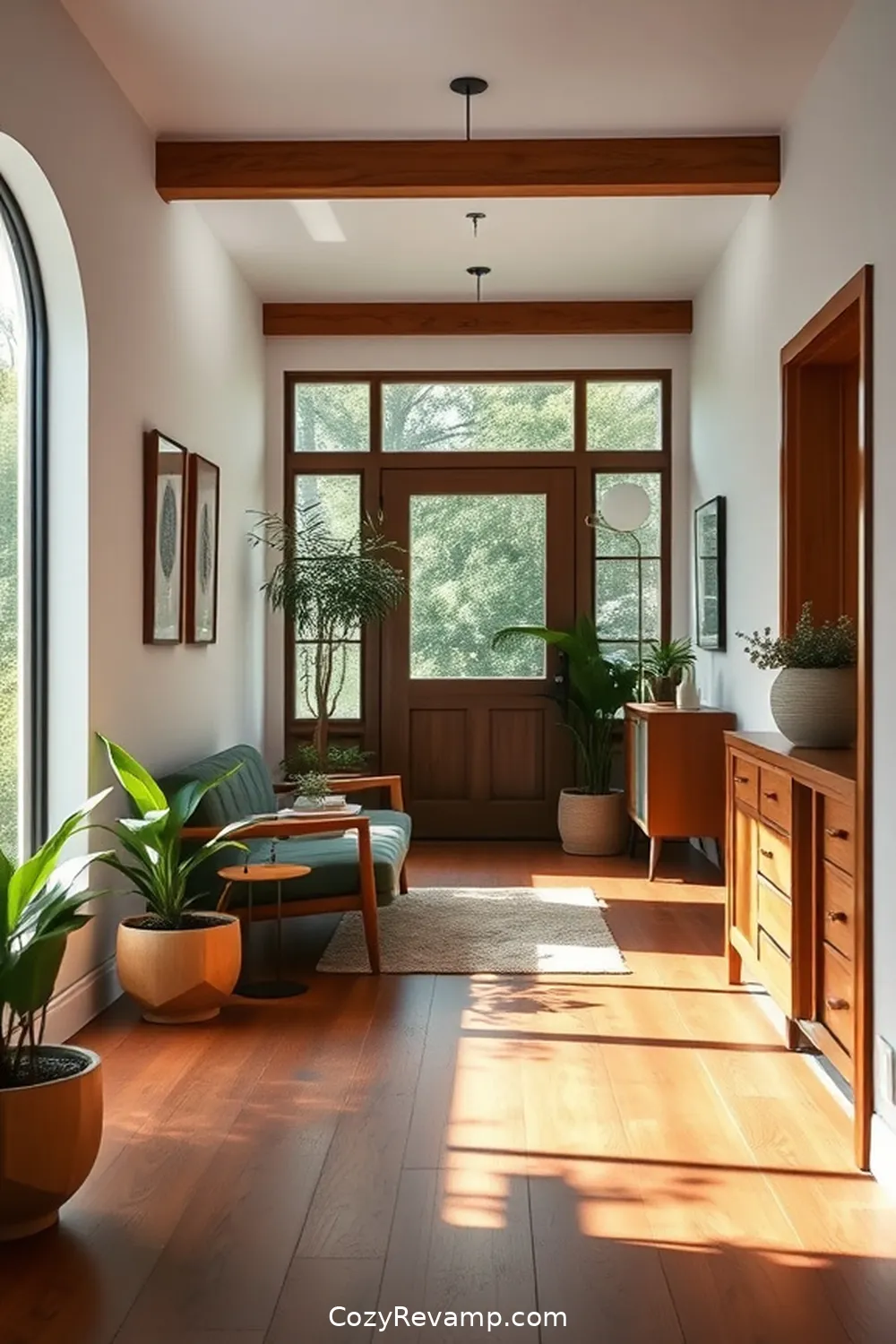 Embrace Reclaimed Wood for Your Entryway Flooring for Create a Mid-Century Modern Entryway With Reclaimed Materials