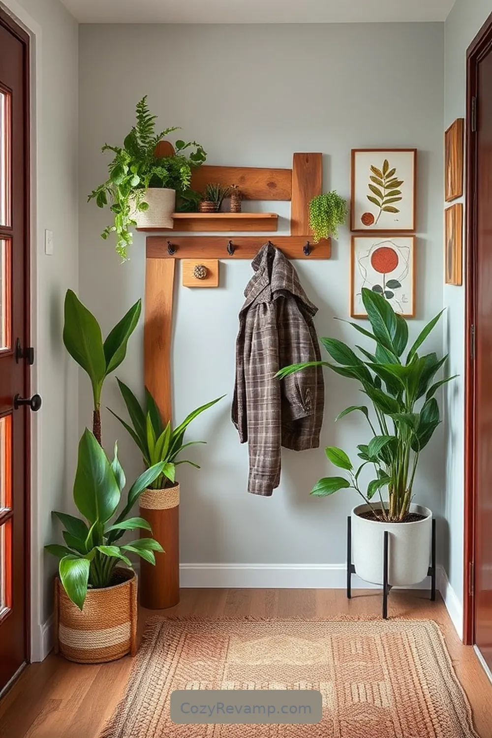 Create a Mid-Century Modern Entryway With Recycled Wood Material 8 Adding Decorative Elements and Accessories for Create a Mid-Century Modern Entryway With Recycled Wood Material