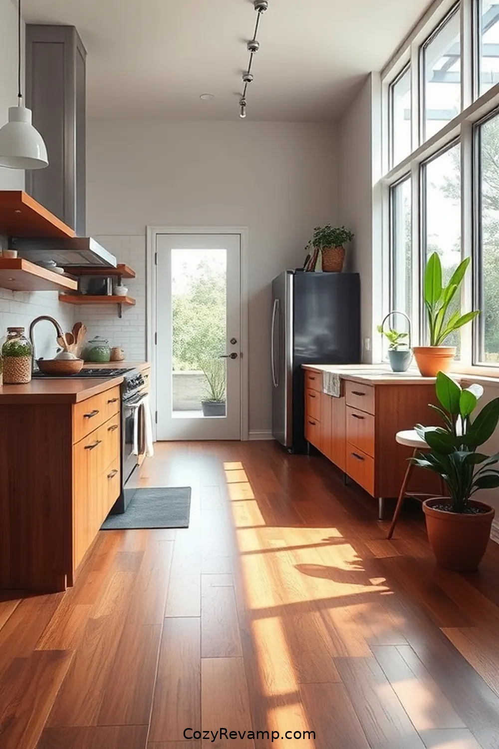 Create a Mid-Century Modern Kitchen With Recycled Wood Materials 7 Creative Use of Reclaimed Wood in Flooring for Create a Mid-Century Modern Kitchen With Recycled Wood Materials
