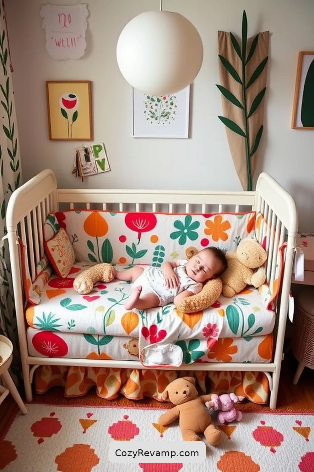 Create a Mid-Century Modern Nursery With Upcycled Fabrics 3 Upcycling Crib Bedding and Accessories for Create a Mid-Century Modern Nursery With Upcycled Fabrics