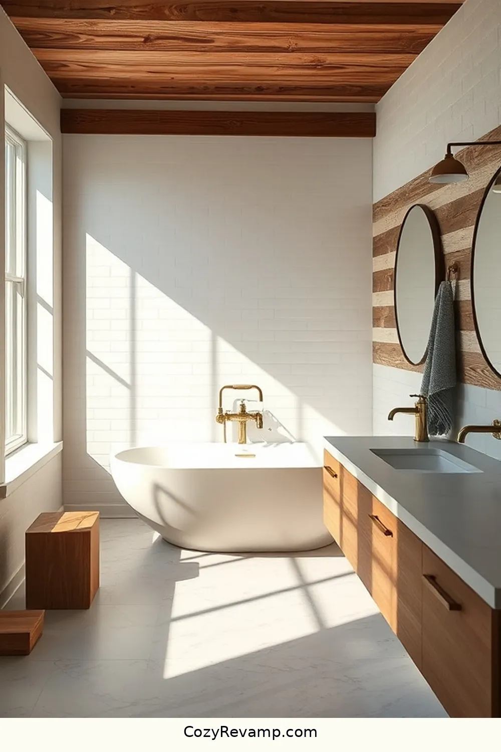 Incorporating Vintage Fixtures for Create a Minimalist Bathroom With Reclaimed Materials