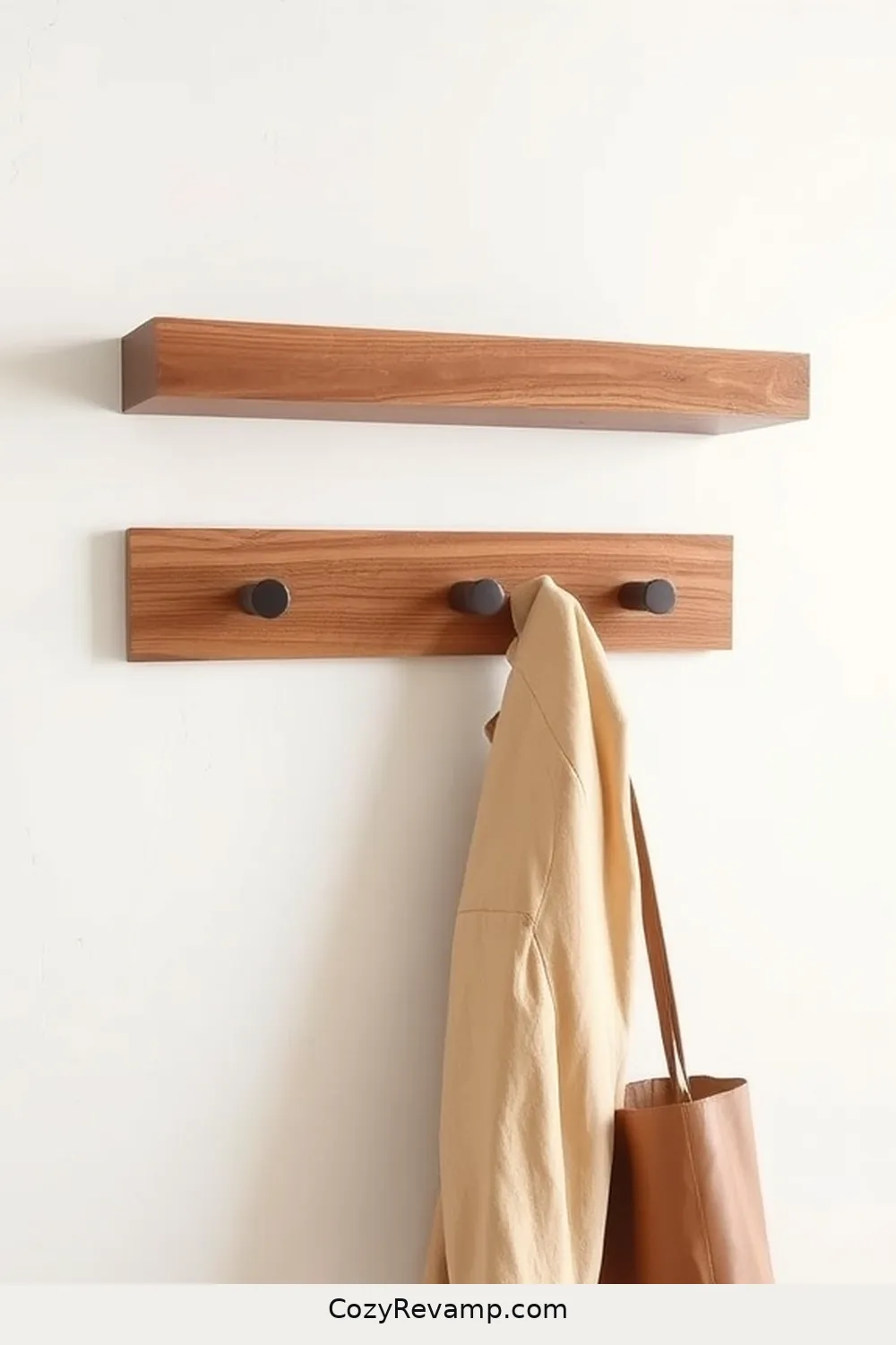 Designing a Simple Coat Rack for Create a Minimalist Entryway With Recycled Wood Material