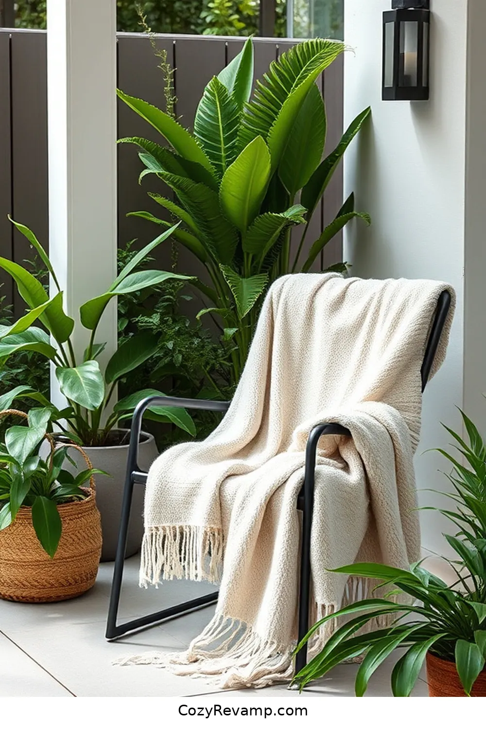 Create a Minimalist Outdoor Patio With Organic Cotton Materials 7 Adding Throws for Comfort and Style for Create a Minimalist Outdoor Patio With Organic Cotton Materials