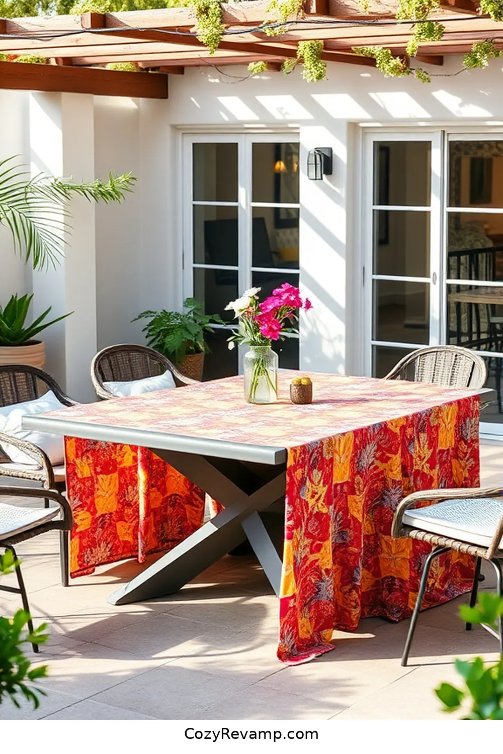 Create a Minimalist Outdoor Patio With Upcycled Fabric 4 Crafting Unique Table Covers for Create a Minimalist Outdoor Patio With Upcycled Fabric
