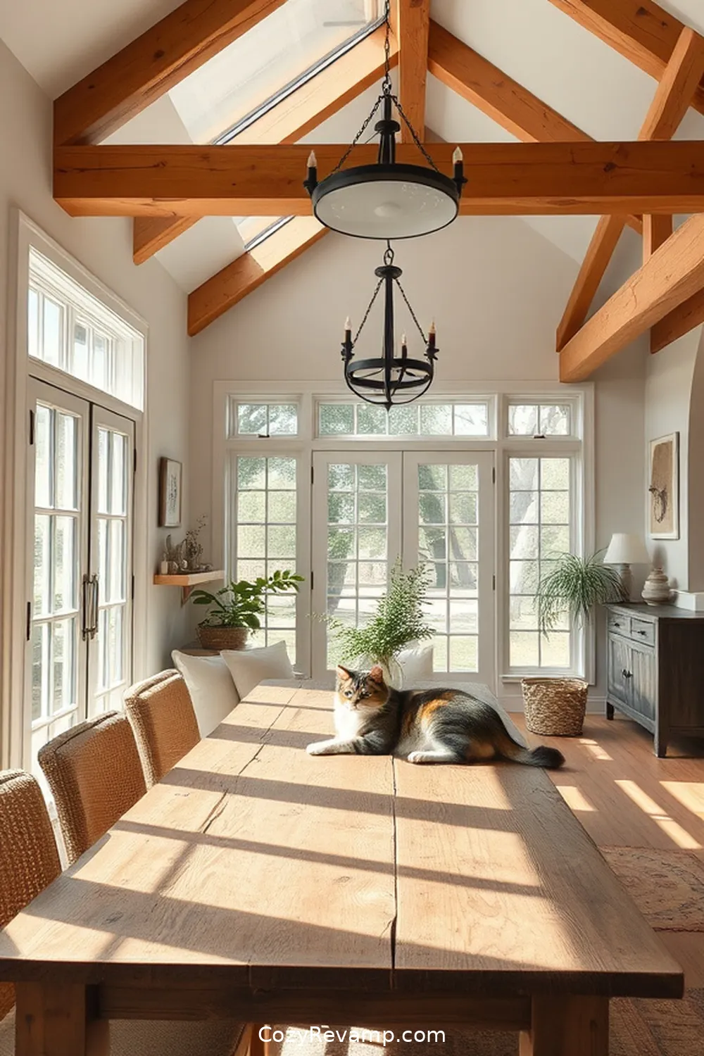 Create a Modern Farmhouse Dining Room With Natural Fibers 9 Creating Warmth With Natural Lighting for Create a Modern Farmhouse Dining Room With Natural Fibers