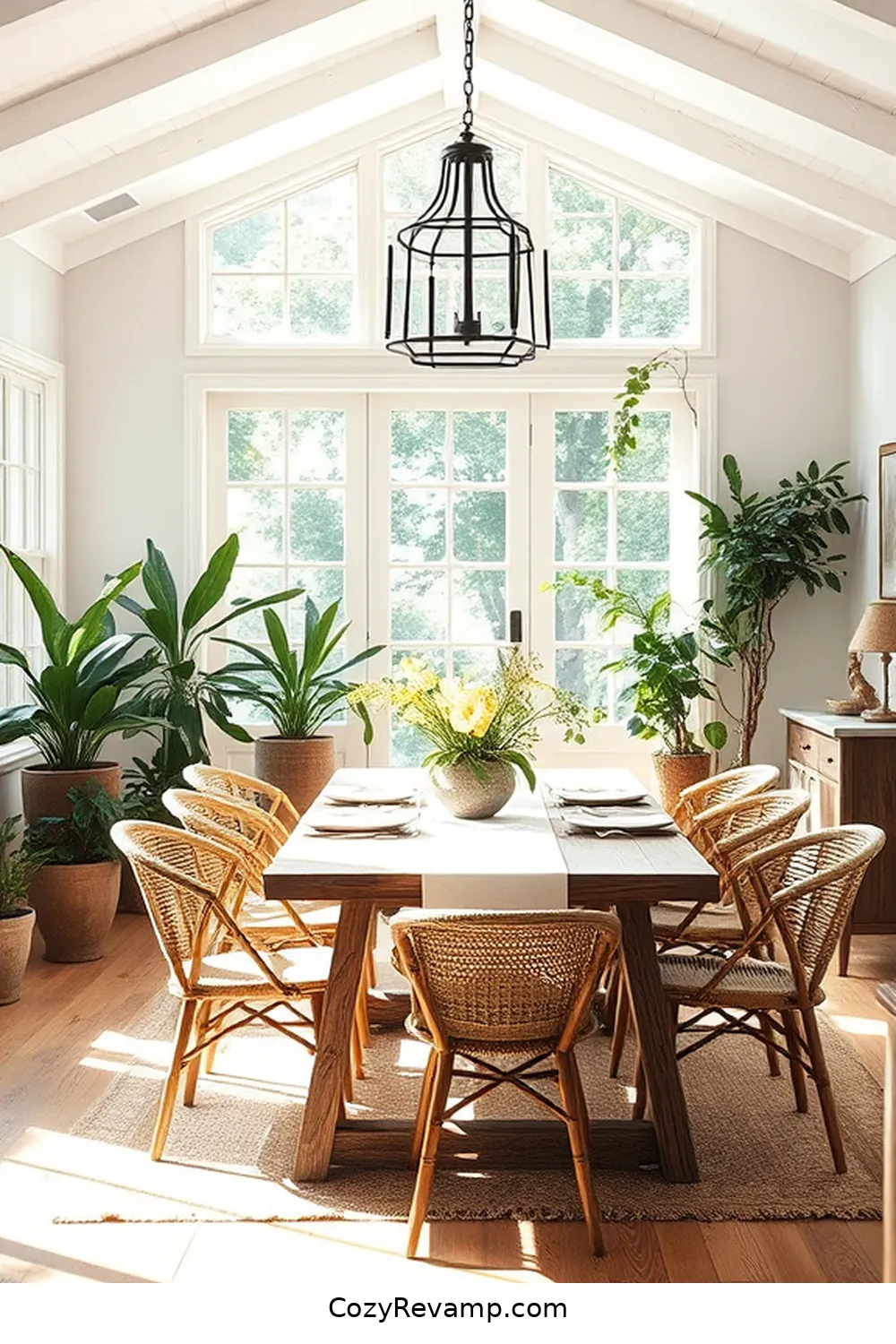 Create a Modern Farmhouse Dining Room With Natural Fibers 11 Incorporating Greenery and Natural Elements for Create a Modern Farmhouse Dining Room With Natural Fibers