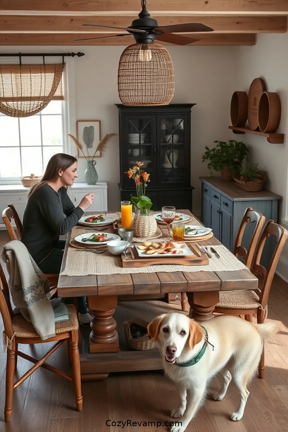 Create a Modern Farmhouse Dining Room With Natural Fibers 13 Personalizing Your Dining Space for Create a Modern Farmhouse Dining Room With Natural Fibers