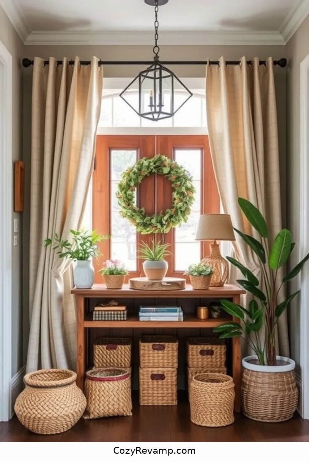 Create a Modern Farmhouse Entryway With Upcycled Fabric 6 Incorporating Textiles Into Entryway Decor for Create a Modern Farmhouse Entryway With Upcycled Fabric
