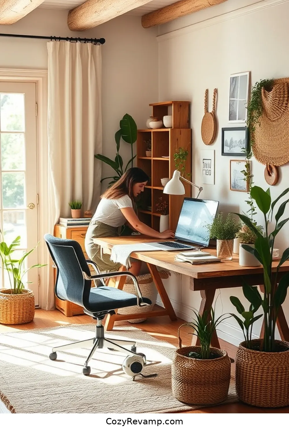 Create a Modern Farmhouse Home Office With Natural Fibers 11 Personalizing Your Home Office Decor for Create a Modern Farmhouse Home Office With Natural Fibers