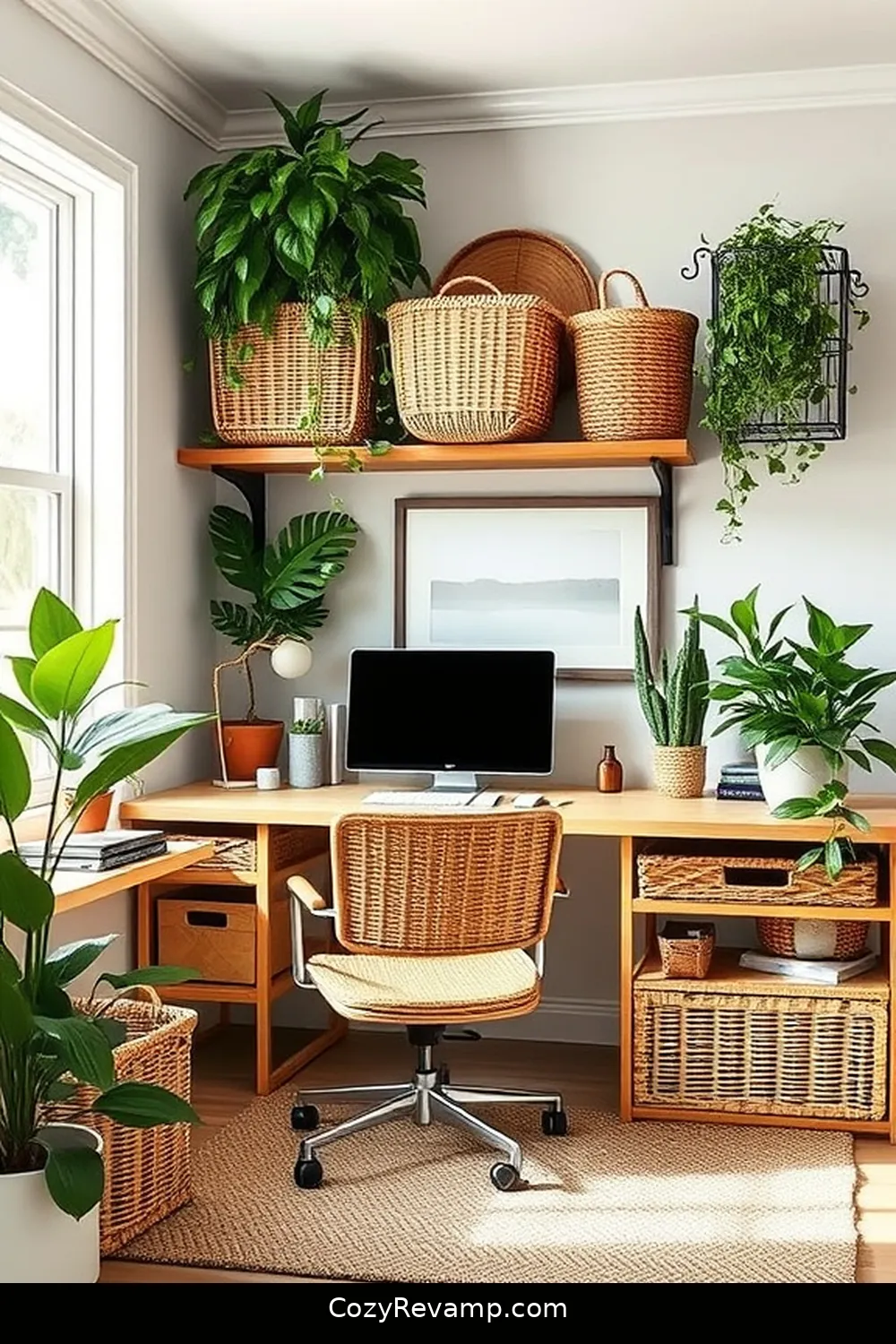 Create a Modern Farmhouse Home Office With Natural Fibers 12 Storage Solutions That Enhance Style for Create a Modern Farmhouse Home Office With Natural Fibers