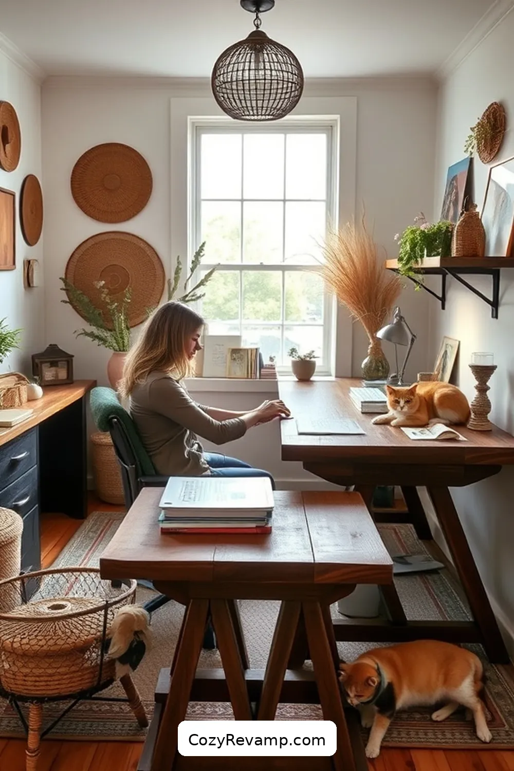 Create a Modern Farmhouse Home Office With Natural Fibers 15 Tips for Staying Productive in Your Home Office for Create a Modern Farmhouse Home Office With Natural Fibers