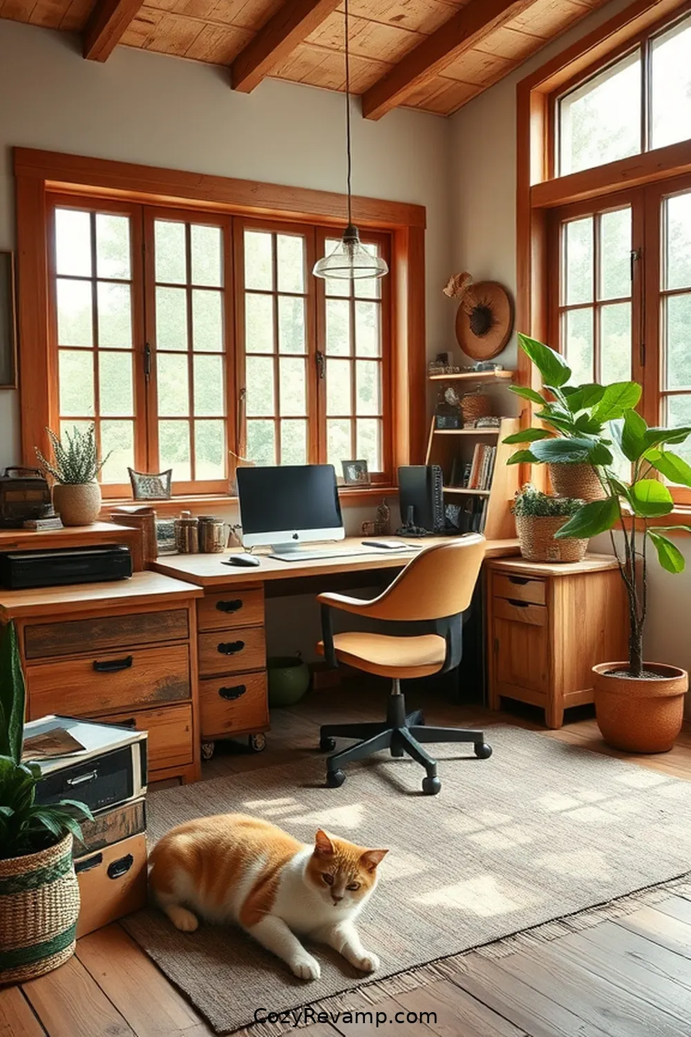 Adding Farmhouse Decor Elements for Create a Modern Farmhouse Home Office With Recycled Wood