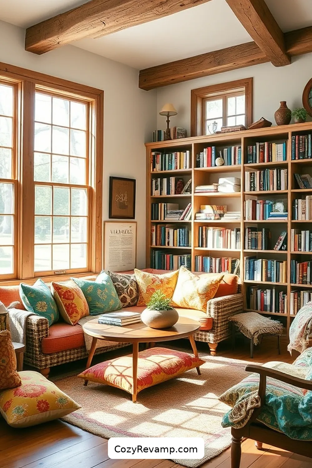 Making Pillows and Throws for Create a Modern Farmhouse Library With Upcycled Fabric