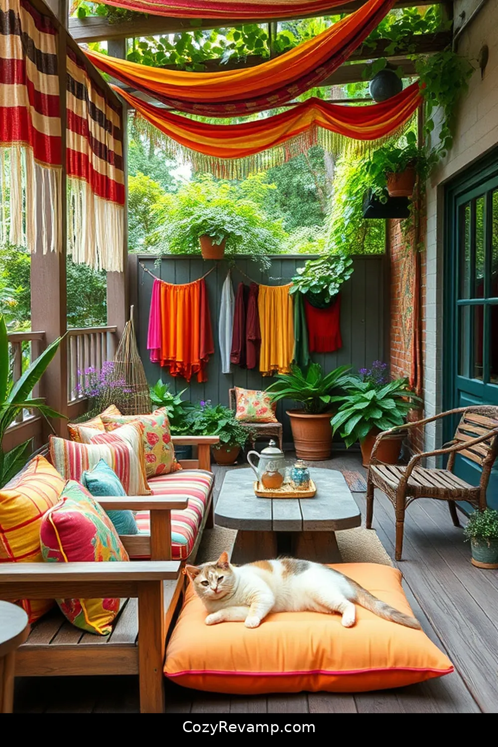 Incorporating Textiles Into Garden Decor for Create a Modern Farmhouse Outdoor Patio With Upcycled Fabrics