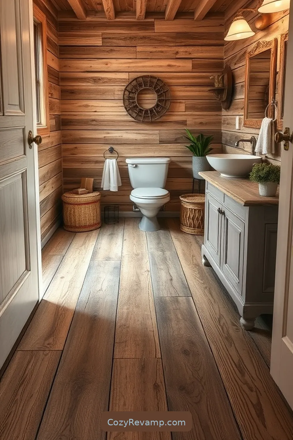 Create a Rustic Bathroom With Recycled Wood Materials 6 Rustic Wood Flooring Options for Create a Rustic Bathroom With Recycled Wood Materials