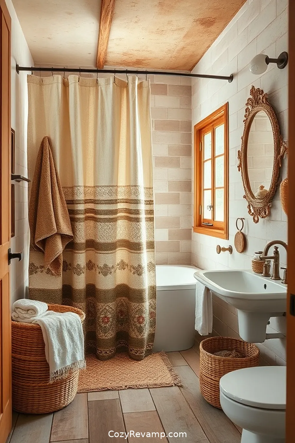 Create a Rustic Bathroom With Upcycled Fabric Materials 10 Incorporating Textiles Into Bathroom Accessories for Create a Rustic Bathroom With Upcycled Fabric Materials