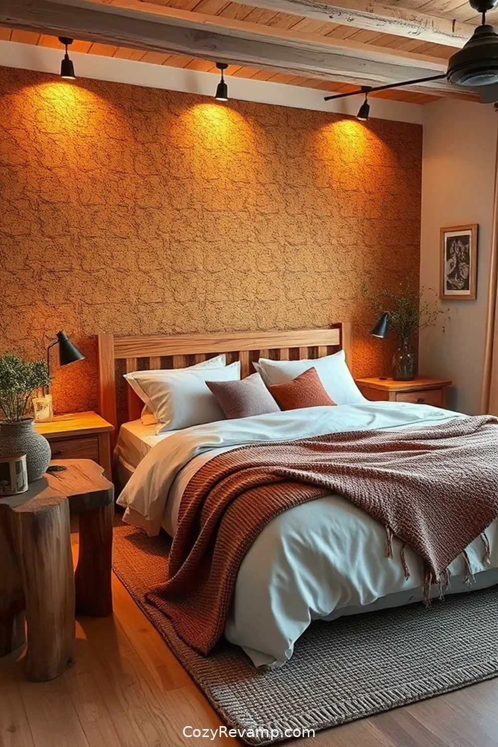 Create a Rustic Bedroom With Cork Material: 18 Ways 5 Cork Accent Wall for a Rustic Touch for Create a Rustic Bedroom With Cork Material: 18 Ways