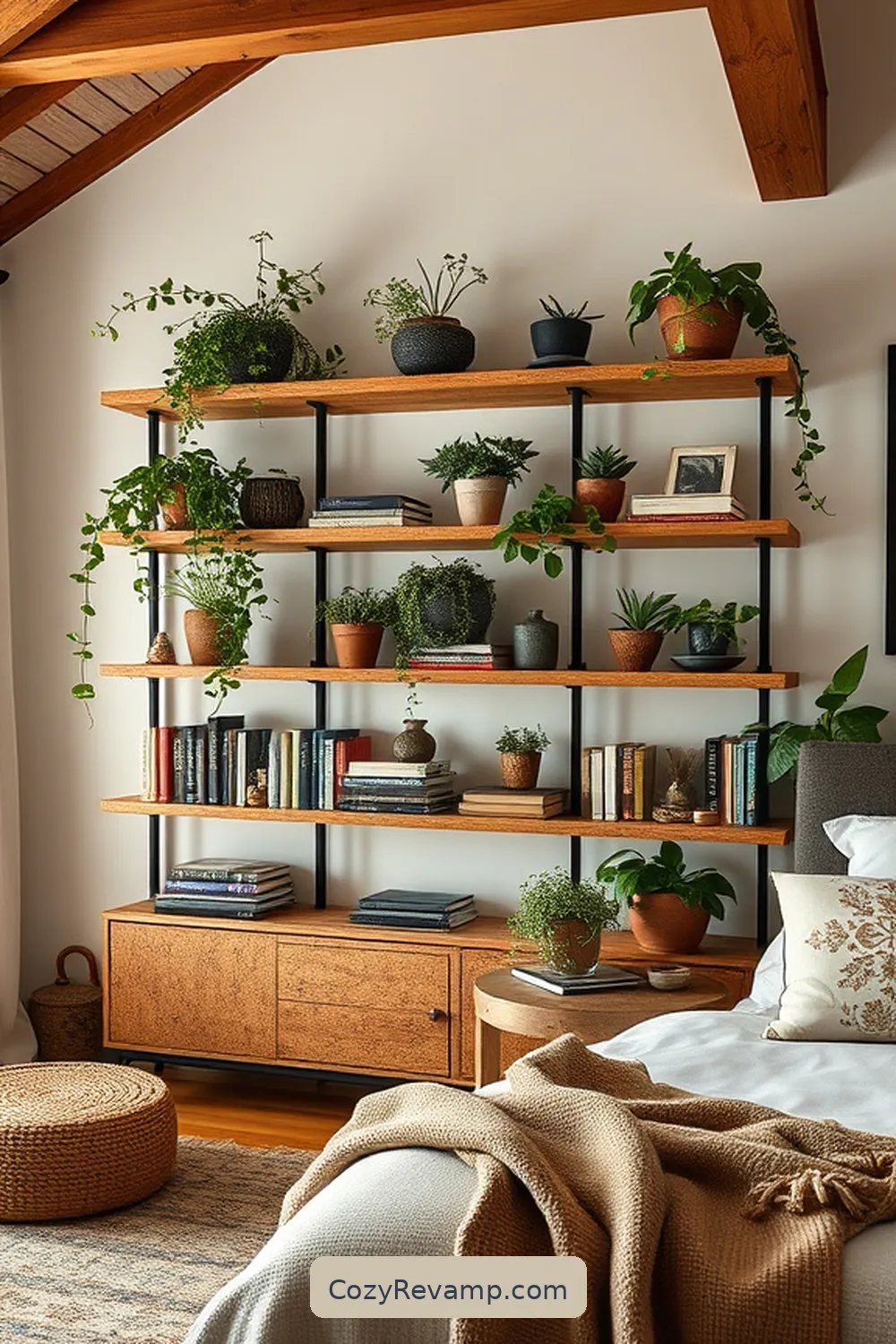 Create a Rustic Bedroom With Cork Material: 18 Ways 13 Cork Shelving for Practical Display for Create a Rustic Bedroom With Cork Material: 18 Ways