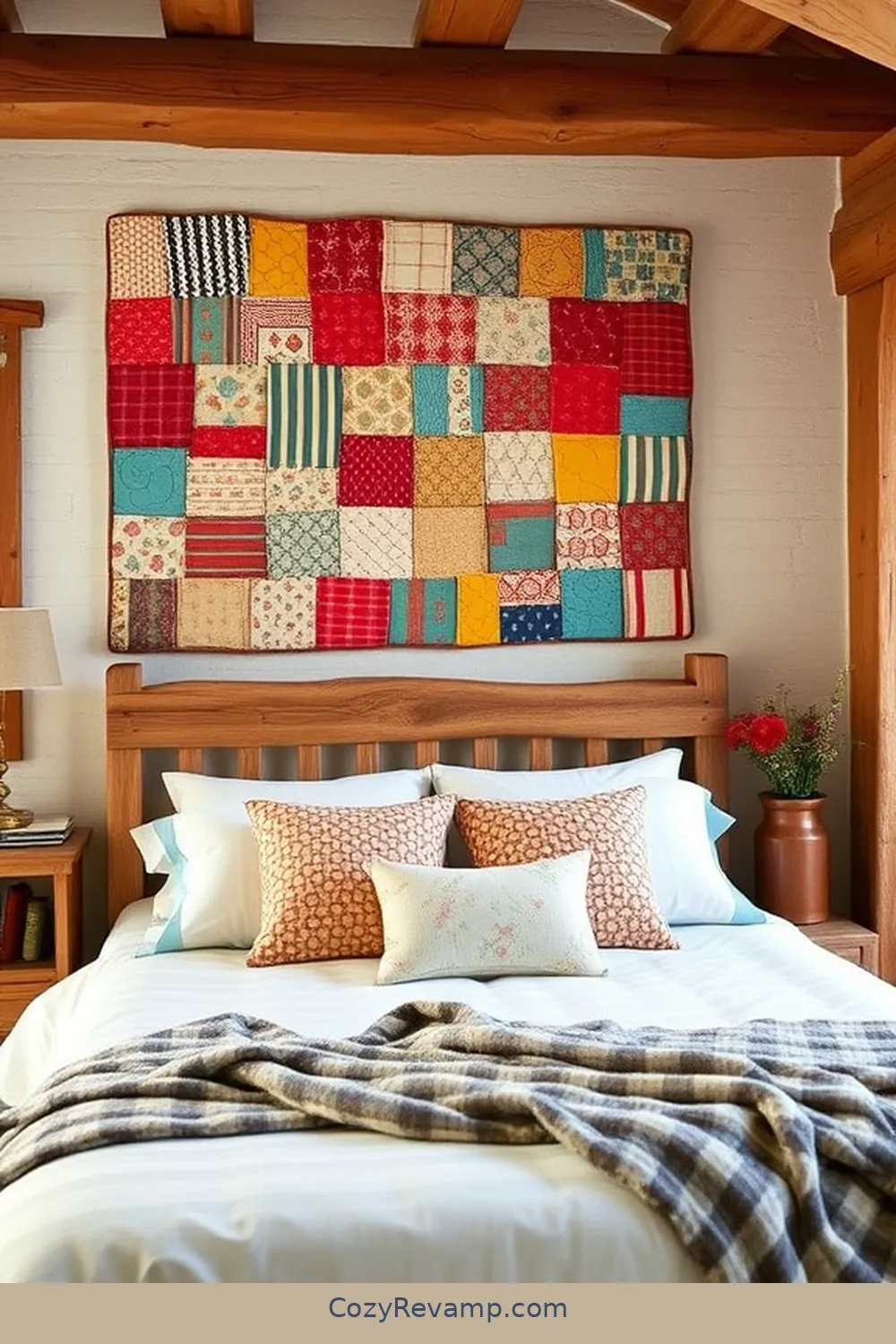 Create a Rustic Bedroom With Upcycled Fabric Materials 7 DIY Fabric Wall Art for a Personal Touch for Create a Rustic Bedroom With Upcycled Fabric Materials
