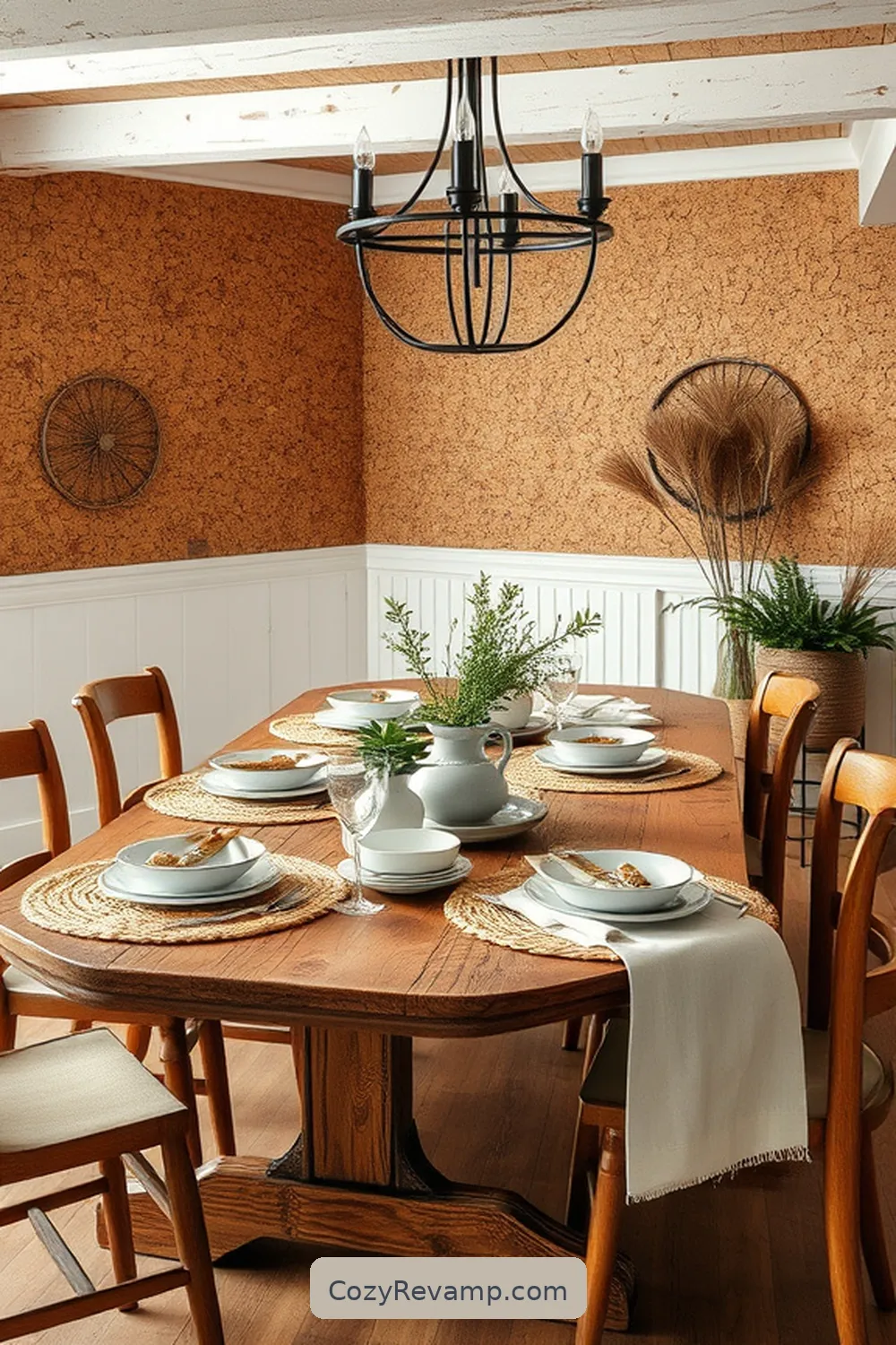 Create a Rustic Dining Room With Cork Material 7 Layering Textures: Combining Cork With Other Materials for Create a Rustic Dining Room With Cork Material