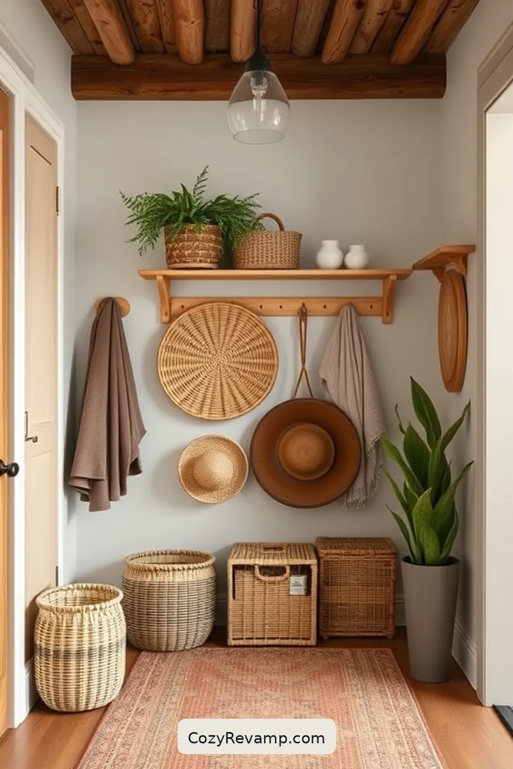 Bamboo Storage Solutions for a Clutter-Free Space for Create a Rustic Entryway With Bamboo Materials