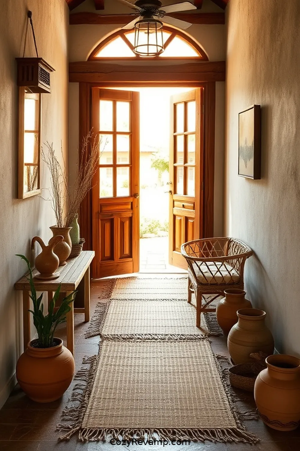 Combining Bamboo With Other Natural Materials for Create a Rustic Entryway With Bamboo Materials